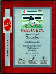 Mattel Montoi S.A. de C.V. - Prize to Excellence